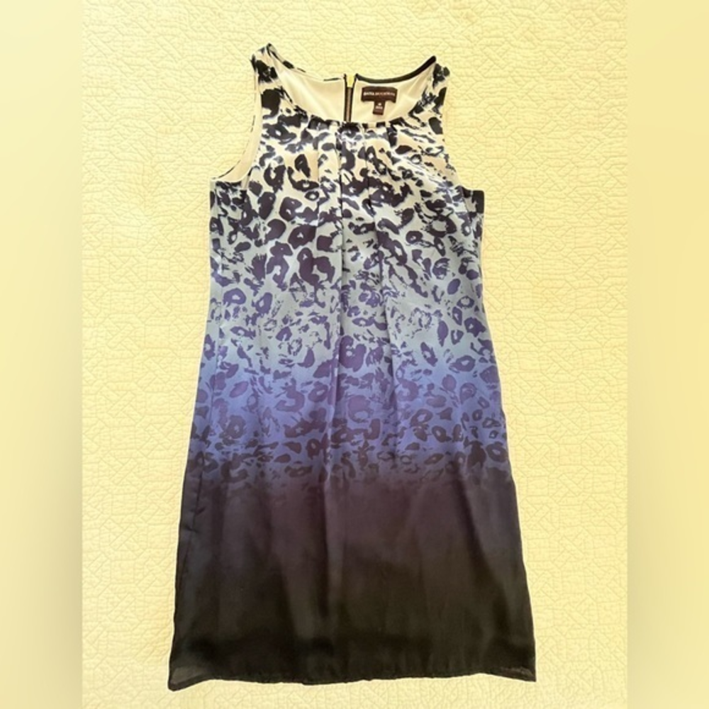 Dana Buchman Blue Ombré Cheetah Print Dress Size‎ XS